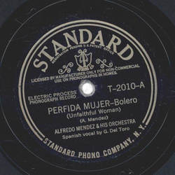Alfredo Mendez & hid Orchestra - Perfida Mujer / Los Que Se Van