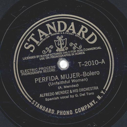 Alfredo Mendez & hid Orchestra - Perfida Mujer / Los Que...