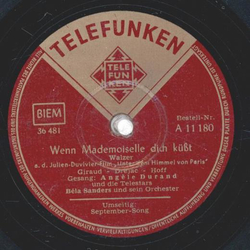 Angle Durand - Wenn Mademoiselle dich kt / September-Song 