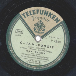 Max Greger - St. Louis-Boogie / C-Jam-Boogie 