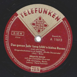 Renate Holm - Das ganze Jahr lang blühn keine Rosen /...