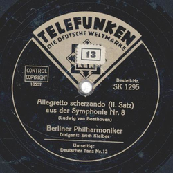 Berliner Philharmoniker - Allegretto scherzando (II. Satz) aus der Symphonie Nr. 8 / Deutscher Tanz Nr. 12 