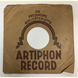 Original Artiphon Cover fr 25er Schellackplatten