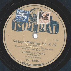 Charlie Kunz - Schlager-Melodien No. R.25