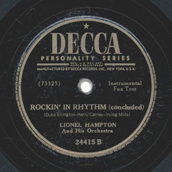 Lionel Hampton - Rockin In Rhythm Part.1 / Rockin In Rhythm ( concluded )