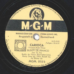 Buddy de Franco and his Trio - Just One of those Things / Carioca