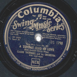 Claude Thorndrill - A Sunday kind of Love / Anthropology