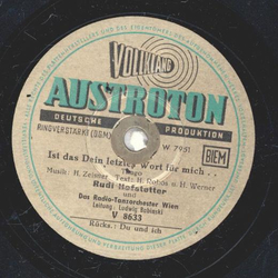 Rudi Hofstetter - Ist das Dein letztes Wort fr mich / Du...