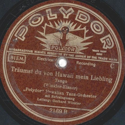 Gerhard Winkler - Nie vergess ich ein Liebeslied aus Hawaii / Trumst du von Hawaii mein Liebling