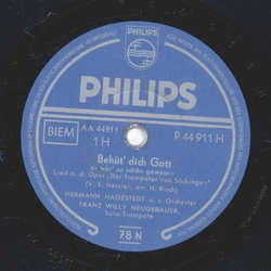 Hermann Hagstedt - Behüt dich Gott / Die Post im Walde