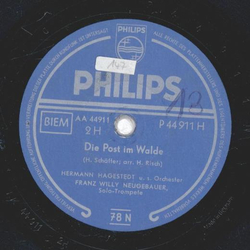 Hermann Hagstedt - Beht dich Gott / Die Post im Walde