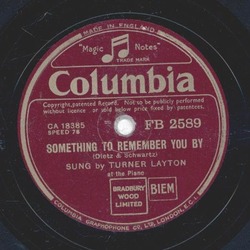 Turner Layton - Something To Remeber You By / The Last...