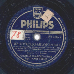 Grosses Blasorchester - Walter Kollo Melodien Teil 1 /...