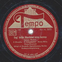 H. Strecker, Kurzer, Robinger, Hayn Quartett - Sing mir das Lied nochmal / Sag beim Abschied leise Servus