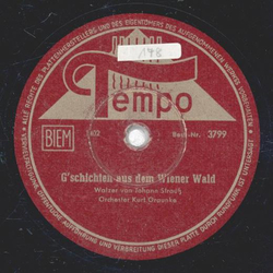 Orchester Kurt Graunke - Gschichten aus dem Wiener Wald...