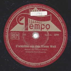 Orchester Kurt Graunke - Gschichten aus dem Wiener Wald / Morgenbltter