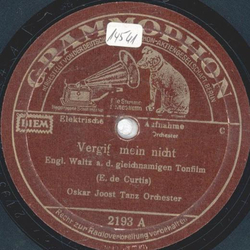 Oskar Joost - Vergi mein nicht / Serenata Veneziana