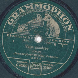 Grammophon Knstler Orchester - Kuckuck-Walzer / Valse poudre