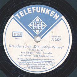 Peter Kreuder - Die lustige Witwe / Zigeunerliebe Friederike Land des Lchslens