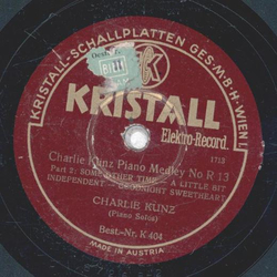 Charlie Kunz - Charlie Kunz Piano Medley No R 13