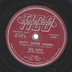 Joe Loco - Band Stand Mambo  / Matty Singer Mambo