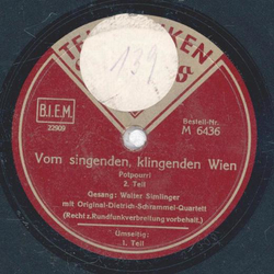Walter Simlinger, Orginal Dietrich Schrammel Quartett - Vom singenden, klingenden Wien 1.Teil / 2. Teil