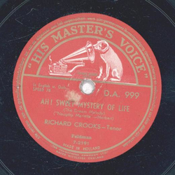Richard Crooks - Ah! Sweet Mystery Of Life / The Song of Songs 