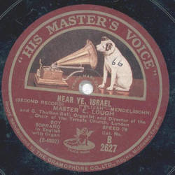Master E. Lough - Hear ye, Israel