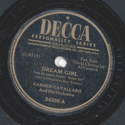 Carmen Cavallaro - Dream Girl / Encore, Cherie