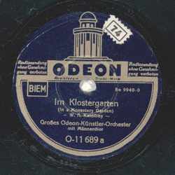 Groes Odeon-Knstler-Orchester - Im Klostergarten /  Auf einem persischen Markt