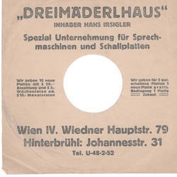 Original 3MH Cover f�r 25er Schellackplatten A7 B