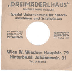 Original 3MH Cover f�r 25er Schellackplatten A7 B