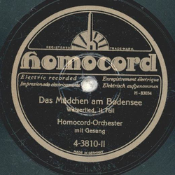 Homocord-Orchester - Das Mdchen am Bodensee, Walzerlied Teil I und II