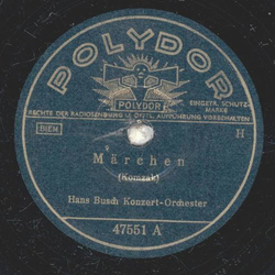 Hans Busch Konzert Orchester - Märchen / Ballgeflüster