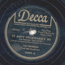 Leo Reisman - It aint necessarily so / A woman is a...