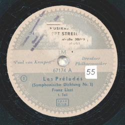 Paul van Kempen - Les Préludés (Symphonische Dichtung Nr. 3) Teil I und II