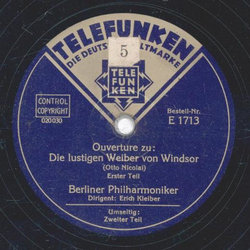 Berliner Philharmonischen Orchester - Ouverture zu: Die lustigen Weiber von Windsor
