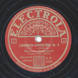 Sächsische Staatskapelle: Karl Böhm - Leonoren Overtüre...