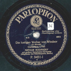 Arthur Bodanzky  - Die lustigen Weiber von Windsor...
