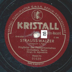 Mitglieder des Philharmonischen Orchesters Berlin - Strauss Walzer 1. Teil / 2. Teil