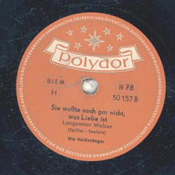 Die Heides�nger - Abends, wenn die Glocken l�uten / Sie wu�te noch gar nicht, was Liebe ist