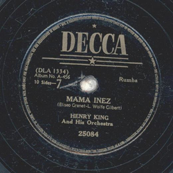 Henry King - Mama Inez / Maria La o 