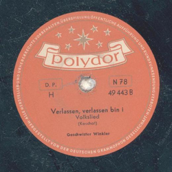 Geschwister Winkler - Wer nennt mir jene Blume / Verlassen, verlassen bin i