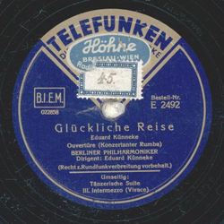 Berliner Philharmoniker: Eduard Knneke - Tnzerische Suite / Glckliche Reise