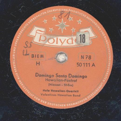 Hula-Hawaiian-Quartett - Domingo Santo Domingo / Heimweh nach Hawaii