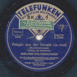 Berliner Philharmoniker - Adagio aus der Sonate cis-moll / Adagio aus der Sonate c-moll