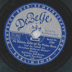 Rolf Heide, Kapelle Theo Heldt - Als Bblein klein an der...