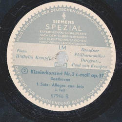 Wilhelm Kempff - Klavierkonzert Nr. 3 c-moll op. 37, Seite 1 und 2 