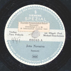 Vasa Prihoda, Prof. Michael Raucheisen - Jota Navarra /...