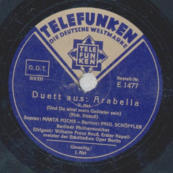 Wilhelm Franz Reu - Duett aus Arabella 1.+ 2. Akt